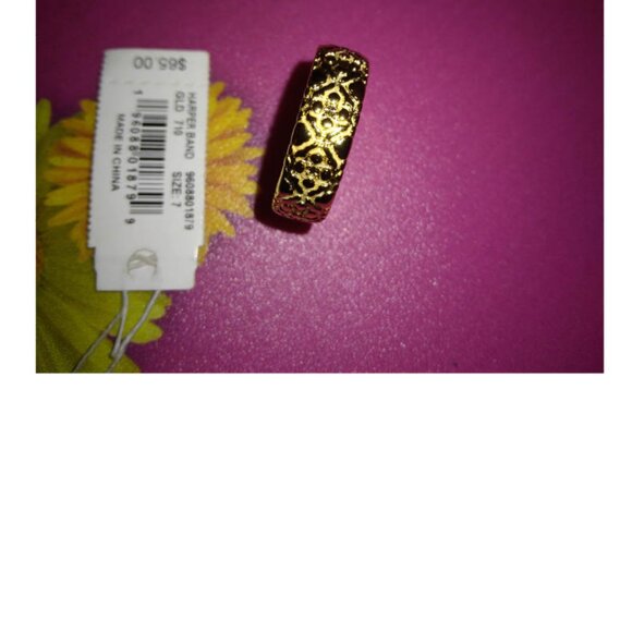 Kendra Scott Harper Band Ring In Gold Size 7 New - Picture 1 of 1